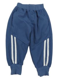 Tmavomodré tepláky s pruhmi