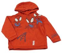 Červená mikina so Spidermanem a kapucňou George