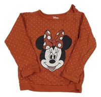Hnědá puntíkatá mikina s Minnie C&A