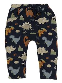 Tmavomodré tepláky s dinosaury Topomini