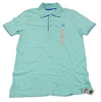 Nové - Tyrkysové polo tričko s výšivkou Dunnes