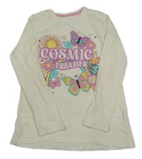 Krémové triko s motýly a sluncem Dunnes