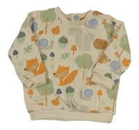 Béžová mikina so zvířaty Matalan