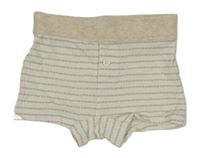 Bílo-béžové pruhované bavlněné kraťasy Topomini