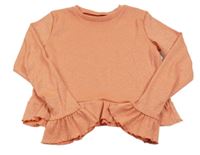 Korálový trblietavý crop sveter Europe Kids