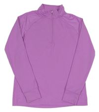 Fialová vzorovaná športová ľahká mikina Dunnes