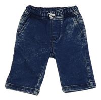 Tmavomodré teplákové riflové kraťasy Kiki&Koko