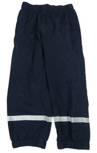 Tmavomodré šusťákové cuff kalhoty Next