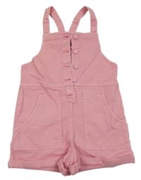 Růžové riflové laclové kraťasy Tex