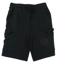 Čierne teplákové cargo kraťasy Primark