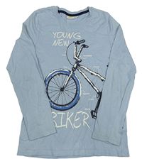 Svetlomodré tričko s bicyklom Kids