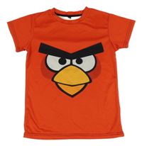 Červené športové tričko s Angry Birds