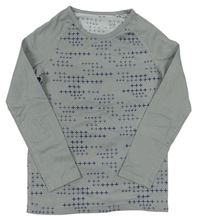 Sivo-modré vzorované spodné funkčné tričko