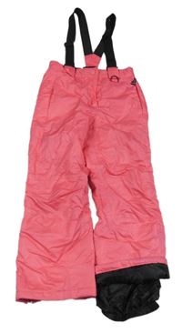 Růžové šusťákové funkční oteplovačky s kšandami Crivit