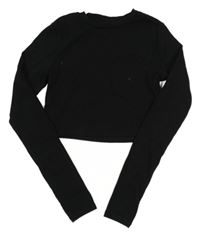 Čierne crop tričko H&M