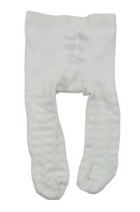 Bílé vzorované punčocháče 