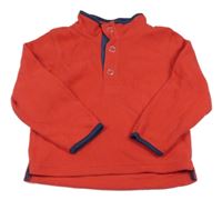 Červená fleecová mikina M&S