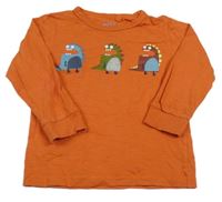 Oranžové triko s dinosaury Next
