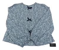 Nové - Modrá vzorovaná tunika s mašličkami DUNNES 