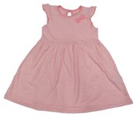 Ružové pruhované šaty s mašličkou Yd.