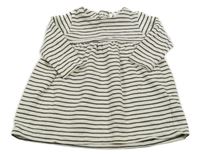 Smetnaovo-čierne pruhované bavlnené šaty M&S