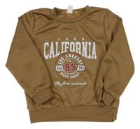 Hnedá ľahká mikina s nápisom shein