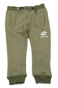 Khaki tepláky s logem Lotto 