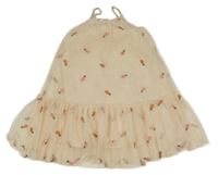 Pudrové tylové šaty s ananasy H&M