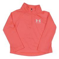 Neonově růžová sportovní funkční mikina s logem Under Armour