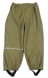 Khaki nepromokavé kalhoty 