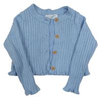 Modrý crop ľahký rebrovaný prepínaci sveter Primark