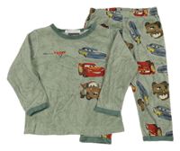 Zelené zamatové pyžama s Cars Zara