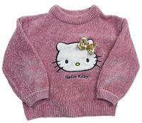 Staroružový žinylkový sveter s Hello Kitty zn. C&A
