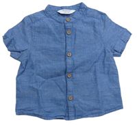 Modrá melírovaná košeľa Primark