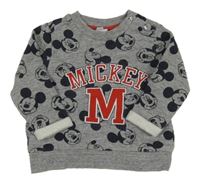 Sivá mikina s nápisom a Mickeym zn. Disney