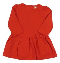 Červené vzorované šaty s mašlou C&A