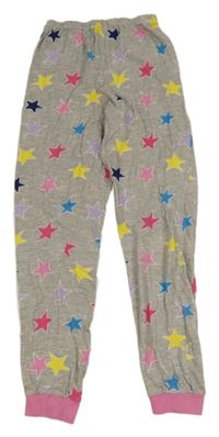 Šedo-barevné pyžamové kalhoty s hvězdami 