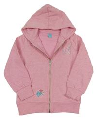 Ružová prepínaci mikina s nápisom a kapucňou Kiki&Koko