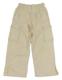 Smetanové široké cargo rifle Primark