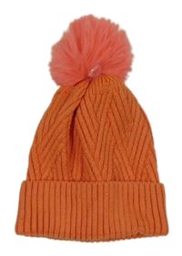 Nové - Oranžová čepice s bambulí