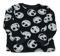Černé plyšové pyžamové triko - Jack Skellington Disney
