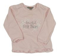 Svetloružové tričko so srdcem a nápisom