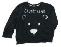 Čierna mikina s medvedíkom a nápisom George