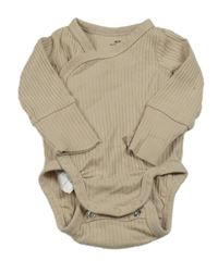 Béžové žebrované zavinovací body H&M