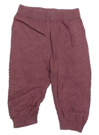 Fialové vzorované svetrové tepláky Tu