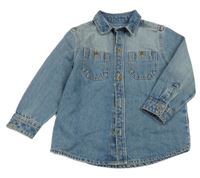 Svetlomodrá rifľová košeľová bunda Nutmeg