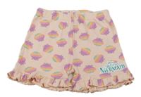 Svetloružové kraťasy s mušlemi - Malá mořská víla Disney