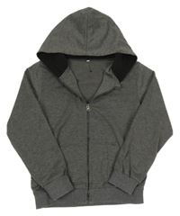 Tmavosivá prepínaci mikina s kapucňou