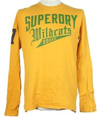 Pánske oranžové tričko s logom Superdry