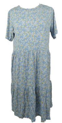 Dámské světlemodré kytičkované šaty F&F